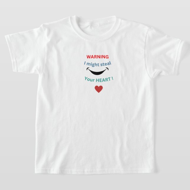 Warnung Ich stehle dein Herz Funny Geschenk für Ki T-Shirt (Ablage )
