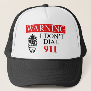 Warnung: Ich tue nicht wähle 911 Truckerkappe