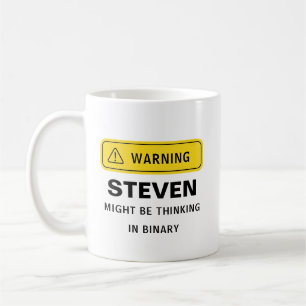 Warnung: [Individuelle Name] könnte in binären Kaffeetasse