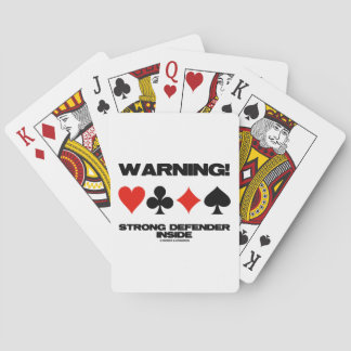 Warnung! Inside (vier Card-Anzug): starker Defende Spielkarten