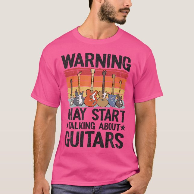 Warnung kann beginnen, über Gitarren-Gitarrist zu  T-Shirt (Vorderseite)