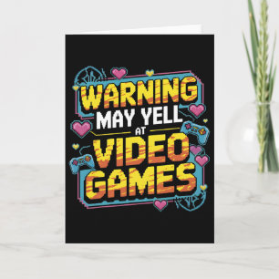 Warnung Kann Bei Videospielen Schreien Lustige Gam Karte
