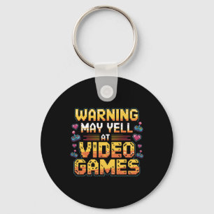 Warnung Kann Bei Videospielen Schreien Lustige Gam Schlüsselanhänger