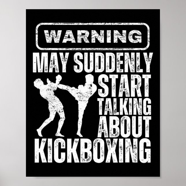 Warnung Kann Plötzlich Damit Beginnen Über Kickbox Poster (Vorne)