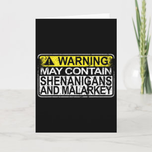Warnung Kann Possen Und Unsinn Trinken Enthalten Karte