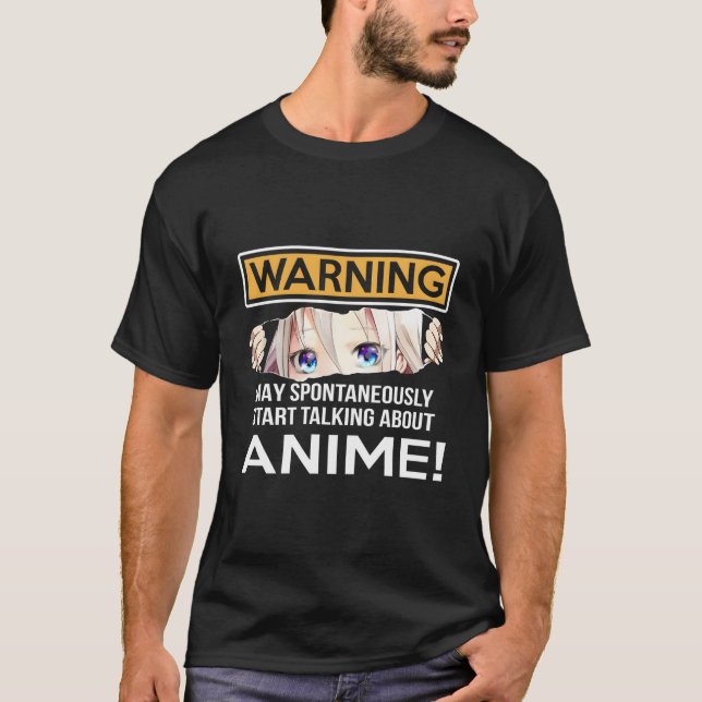 Warnung Kann Spontan Über Anime Ga Reden T-Shirt (Vorderseite)