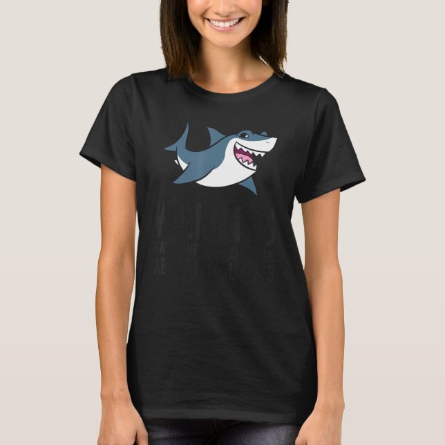 Warnung kann spontan über Megalodon Sha sprechen T-Shirt (Vorderseite)