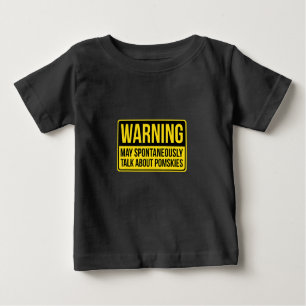 Warnung kann spontan über Pomskies sprechen Baby T-shirt