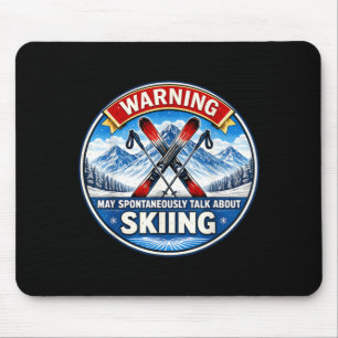 Warnung kann spontan über Skifahren Skifahrer spre Mousepad