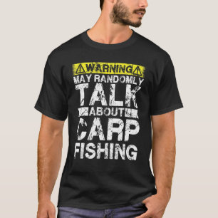 Warnung Kann über Angelsport sprechen Karpfen T-Shirt