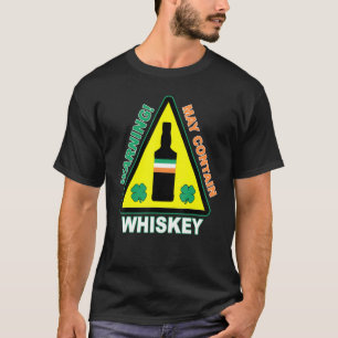 Warnung Kann Whiskey Enthalten Funny St. Patrick's T-Shirt