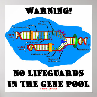 Warnung! Keine Rettungsschwimmer im Gene Pool Poster