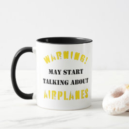 Warnung könnte beginnen, über Flugzeuge zu spreche Tasse