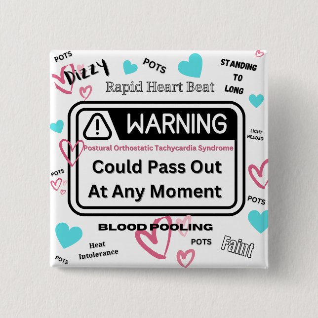 Warnung! könnten button (Vorderseite)