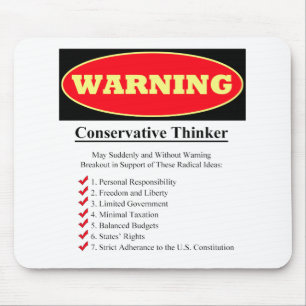 Warnung: Konservativer Denker Mousepad