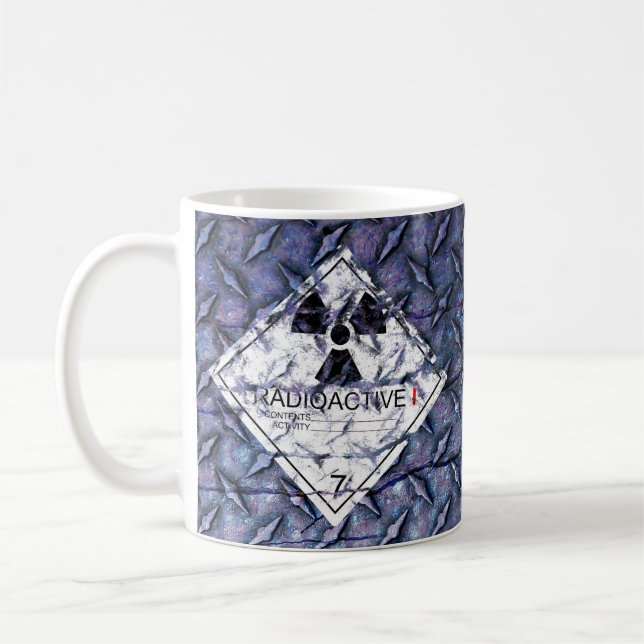 Warnung! Korrodierte radioaktive Katze.1 Zeichen - Kaffeetasse (Links)