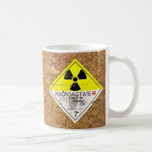 Warnung! Korrodierter Kobalt 60 Kat.3 Zeichen Kaffeetasse