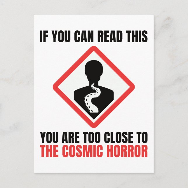Warnung Kosmischer Horror Cthulhu Lovecraft Postkarte (Vorderseite)