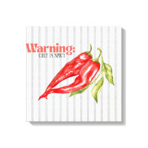 Warnung: Küchenchef ist scharfe rote Chili-Küchenk
