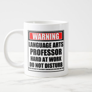 Warnung - Kunstlehrer bei der Arbeit Jumbo-Tasse