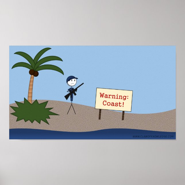 "Warnung: Küste!" Poster (Vorne)