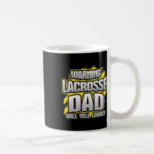 Warnung Lacrosse-Vater wird am Spieltag laut schre Kaffeetasse