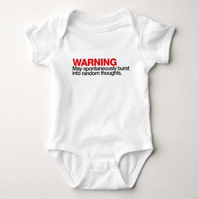 Warnung: May brast Baby Strampler (Vorderseite)