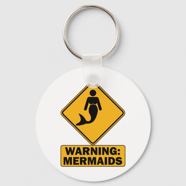 Warnung: Mermaids Schlüsselanhänger (Vorderseite)