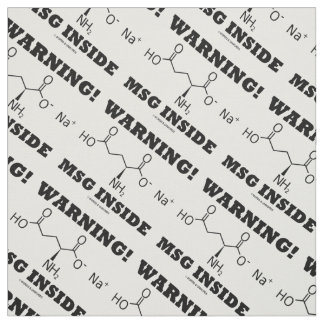 Warnung! MSG Inside Chemical Molecule Stoff