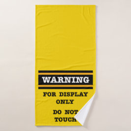 Warnung nur bei Anzeige keine Touch Badehandtuch