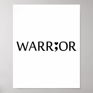 Warnung;oder Bewusstsein für psychische Gesundheit Poster