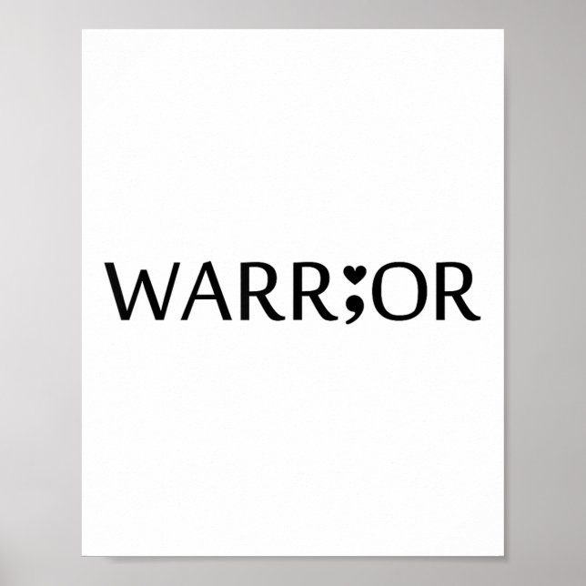 Warnung;oder Bewusstsein für psychische Gesundheit Poster (Vorne)