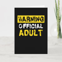 Warnung Offizieller Erwachsener 18. Geburtstag
