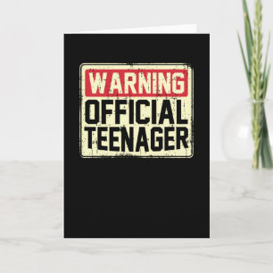 Warnung Offizieller Teenager-Geschenk Karte