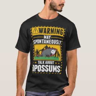 Warnung Opossum Müll Katze Possum T-Shirt