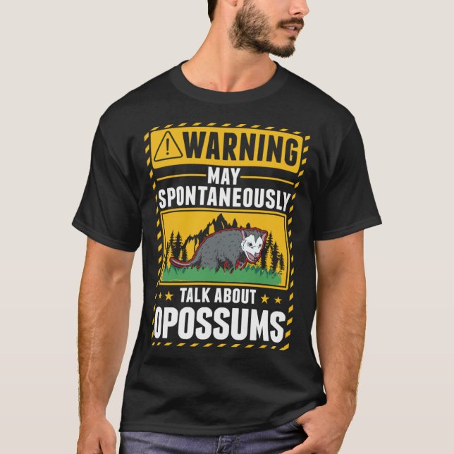 Warnung Opossum Müll Katze Possum T-Shirt (Vorderseite)