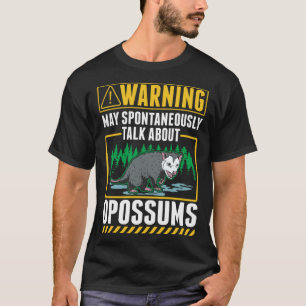 Warnung Opossum Müll Katze Possum T-Shirt