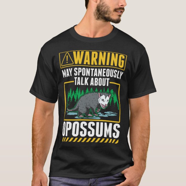 Warnung Opossum Müll Katze Possum T-Shirt (Vorderseite)