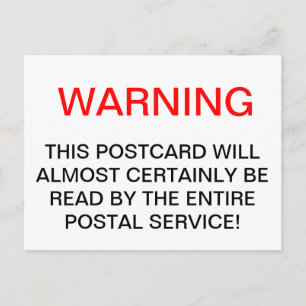 WARNUNG POSTKARTE