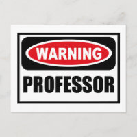 Warnung - PROFESSOR-Postkarte