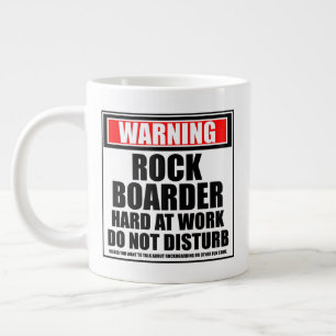 Warnung Rockboarder bei der Arbeit nicht stören Jumbo-Tasse