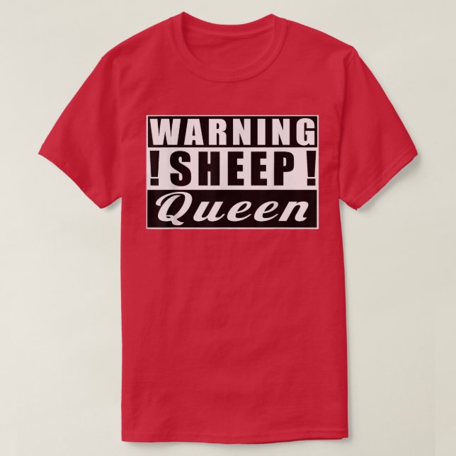 Warnung Schafe Königinnen Schafe Funny Bauer T-Shirt (Design vorne)