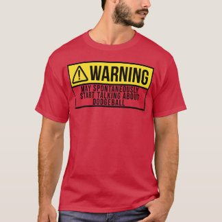 Warnung Sport Dodgeball Freunde retro T-Shirt
