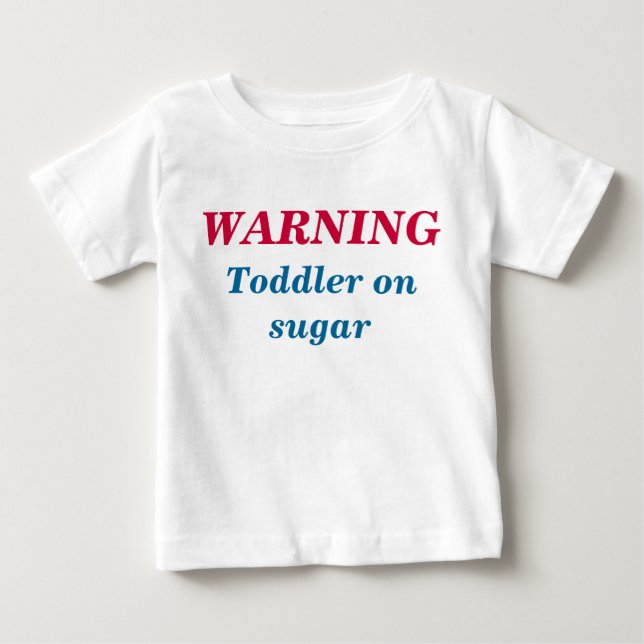 Warnung Strampler. Baby T-shirt (Vorderseite)
