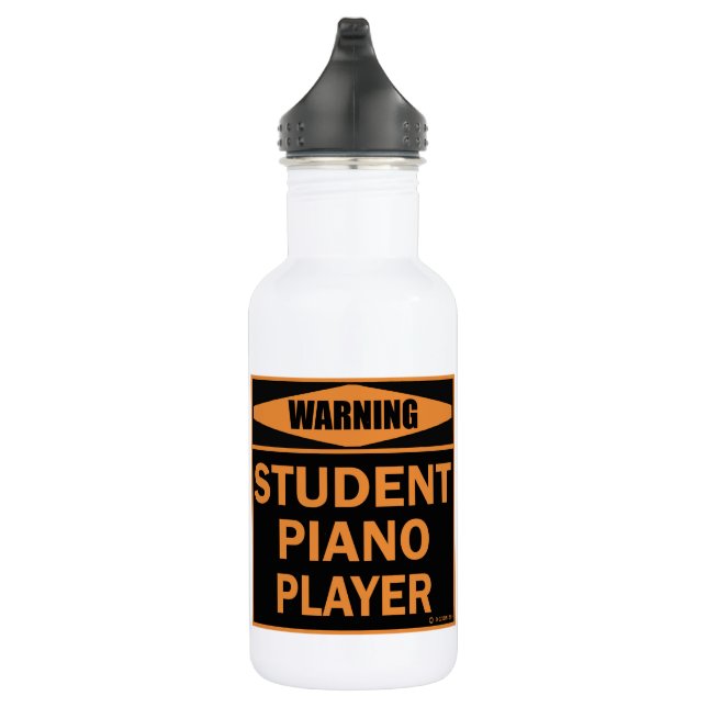 Warnung! Student Piano Player! Edelstahlflasche (Rechts)
