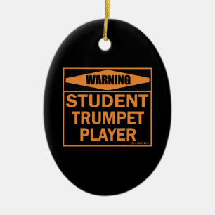 Warnung! Studenten-Trompeter! Keramikornament