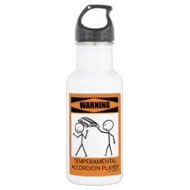 Warnung! Temperamentaler Accordion Player Trinkflasche