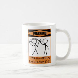 Warnung Temperamentvolle Bass Clarinetist Kaffeepa Kaffeetasse