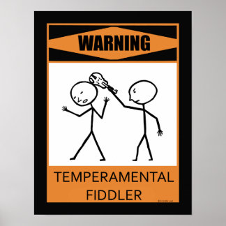 Warnung: Temperamentvolles Poster