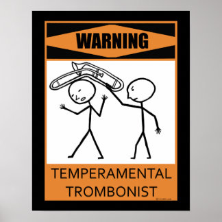 Warnung: Temperamentvolles Poster